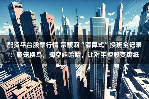 配资平台股票行情 宗馥莉“清算式”接班全记录：腾笼换鸟，掏空娃哈哈，让对手控股变废纸