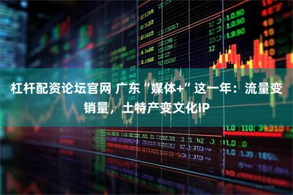 杠杆配资论坛官网 广东“媒体+”这一年：流量变销量，土特产变文化IP